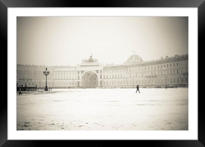 Snowy St. Petersburg Framed Mounted Print by Larisa Siverina