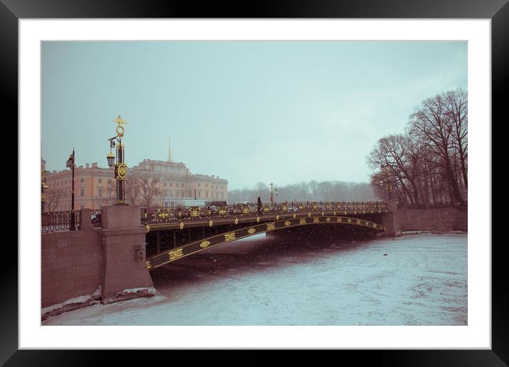 Snowy St. Petersburg Framed Mounted Print by Larisa Siverina