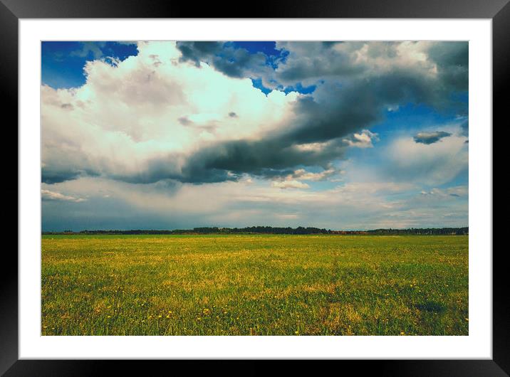 Dramatic sky Framed Mounted Print by Larisa Siverina