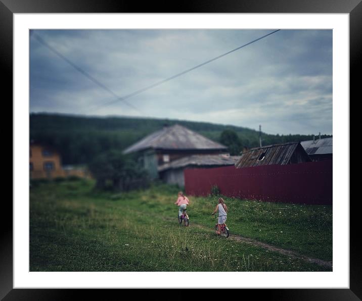 Rural scene Framed Mounted Print by Larisa Siverina
