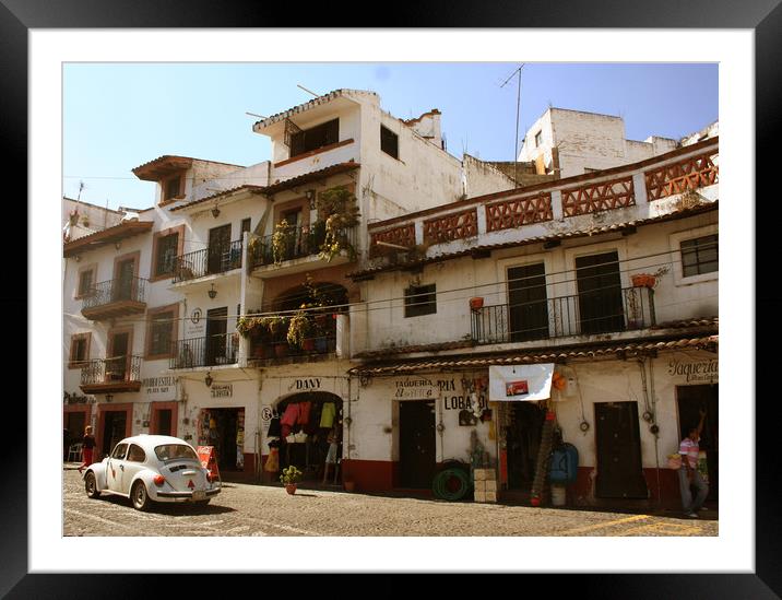Taxco street, Mexico Framed Mounted Print by Larisa Siverina