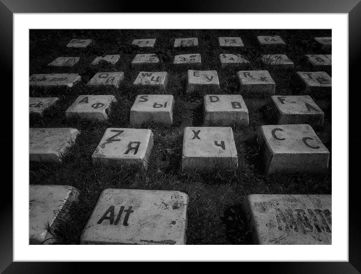 Stones keyboard Framed Mounted Print by Larisa Siverina
