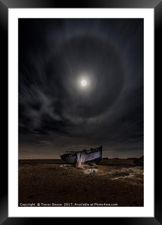 Dungeness, Kent, Moon Halo Framed Mounted Print by Trevor Goose
