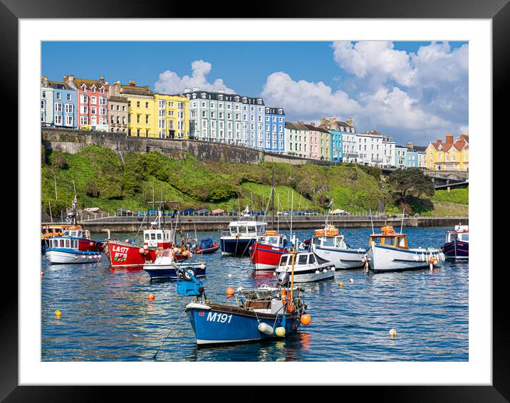 Tenby Harbour, Pembrokeshire, Wales. Framed Mounted Print by Colin Allen
