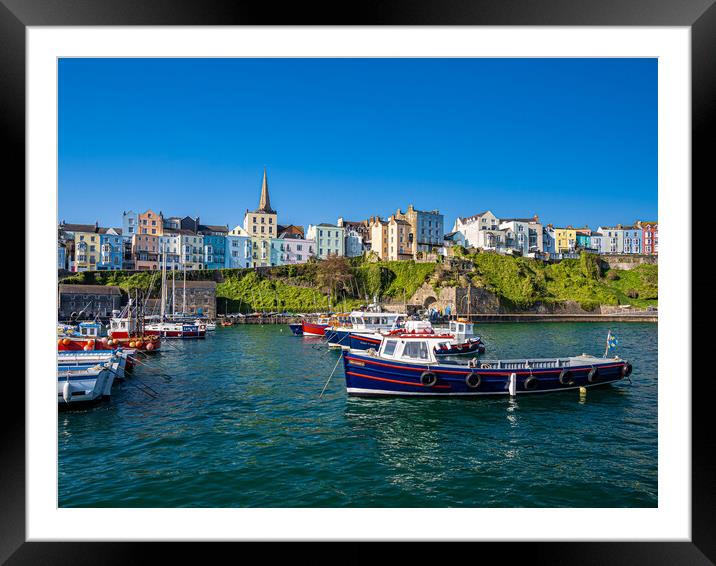 Tenby Harbour, Pembrokeshire, Wales. Framed Mounted Print by Colin Allen
