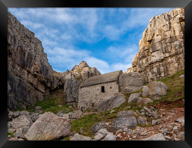 St Govans Chapel. Pembrokeshire, Wales. Framed Print by Colin Allen