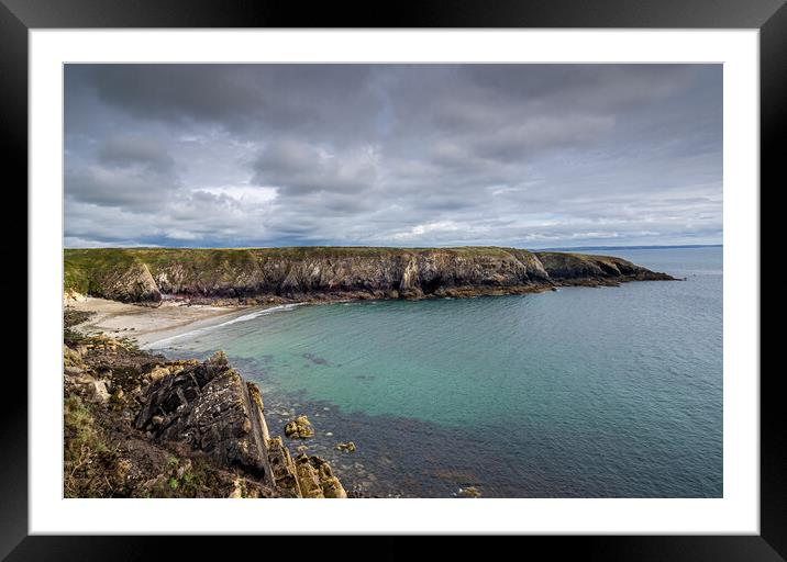 Caerfai Bay, St David's, Pembrokeshire. Framed Mounted Print by Colin Allen