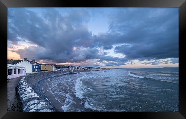 Golden Sunset Over Pendine Beach Framed Print by Colin Allen