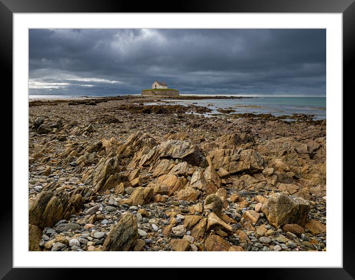  St Cywfan's Church in the Sea, Anglesey. Framed Mounted Print by Colin Allen