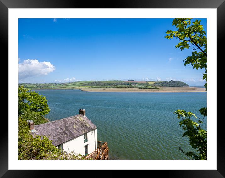 Boathouse at Laugharne - Dylan Thomas Framed Mounted Print by Colin Allen