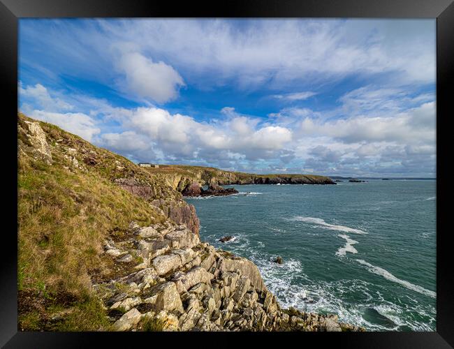 St Non's Bay, Pembrokeshire, Wales. Framed Print by Colin Allen