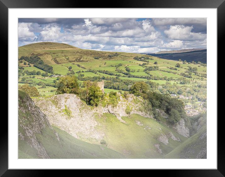 Peveril Castle, Castleton. Framed Mounted Print by Colin Allen