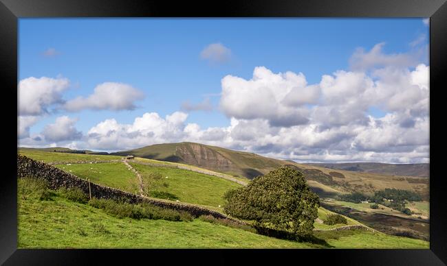 View of Mam Tor from Cave Dale. Framed Print by Colin Allen