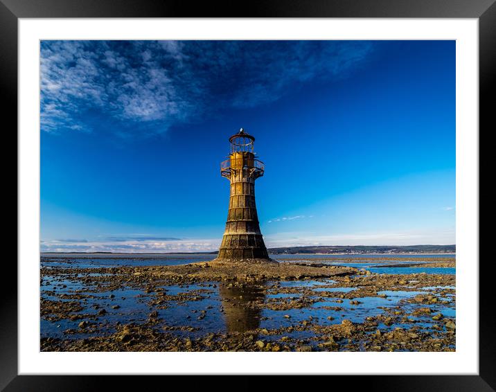 The Iron Lighthouse at Whiteford. Framed Mounted Print by Colin Allen