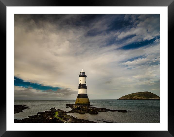 Penmon Lighthouse. Framed Mounted Print by Colin Allen