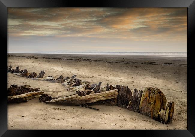 The Haunting Beauty of a Wrecked Ship Framed Print by Colin Allen