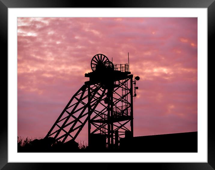 The Glorious Sunset at the Old Copper Works. Framed Mounted Print by Colin Allen