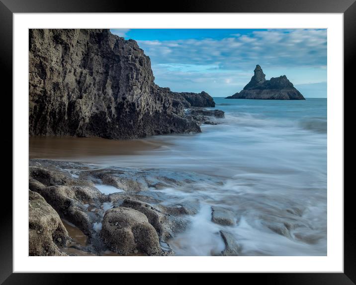 Church Rock, Broadhaven, Pembrokeshire Framed Mounted Print by Colin Allen