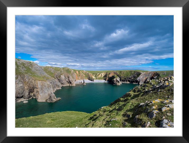 Bullslaughter Bay, Stack Rocks, Pembrokeshire. Framed Mounted Print by Colin Allen