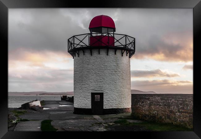 The Lighthouse at Burry Port, Carmarthenshire. Framed Print by Colin Allen