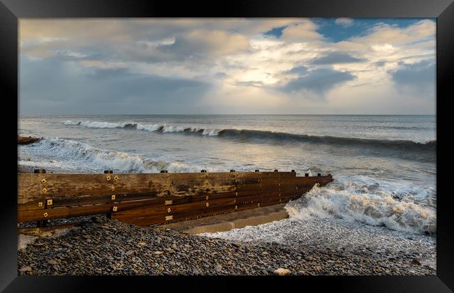 Amroth and the Rising Tide. Framed Print by Colin Allen
