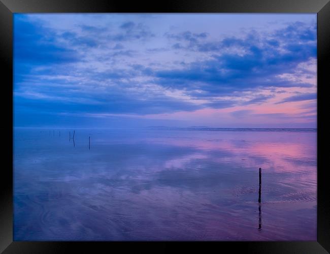 Pendine Beach and the Sticks Framed Print by Colin Allen