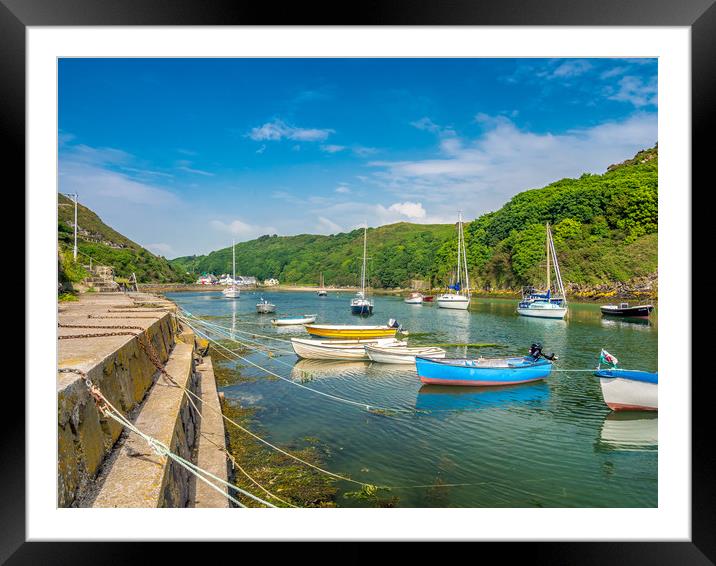 The Boats at Solva, Pembrokeshire. Framed Mounted Print by Colin Allen