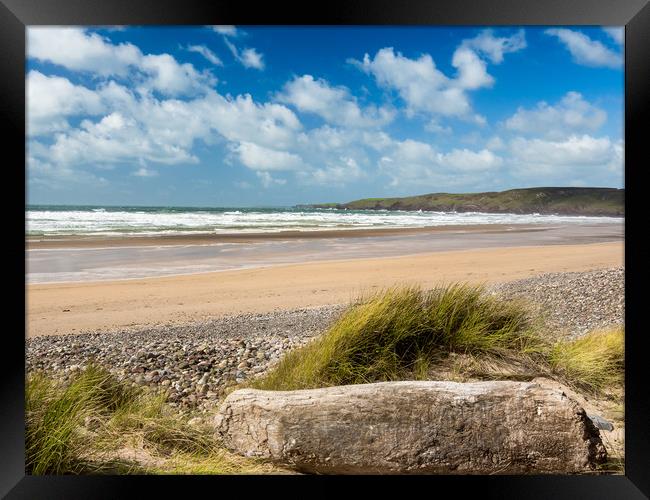 Freshwater West after the Storm Framed Print by Colin Allen