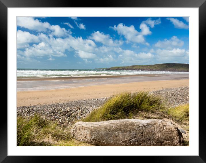 Freshwater West after the Storm Framed Mounted Print by Colin Allen