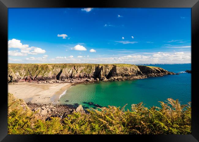 Caerfai Bay, Pembrokeshire Framed Print by Colin Allen