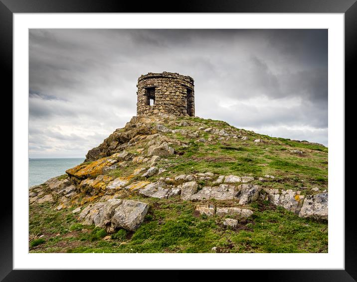 Abereiddy Tower. Pembrokeshire. Framed Mounted Print by Colin Allen