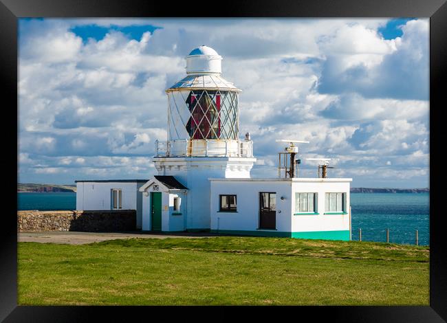 St Ann's Lighthouse, Dale, Pembrokeshire. Framed Print by Colin Allen