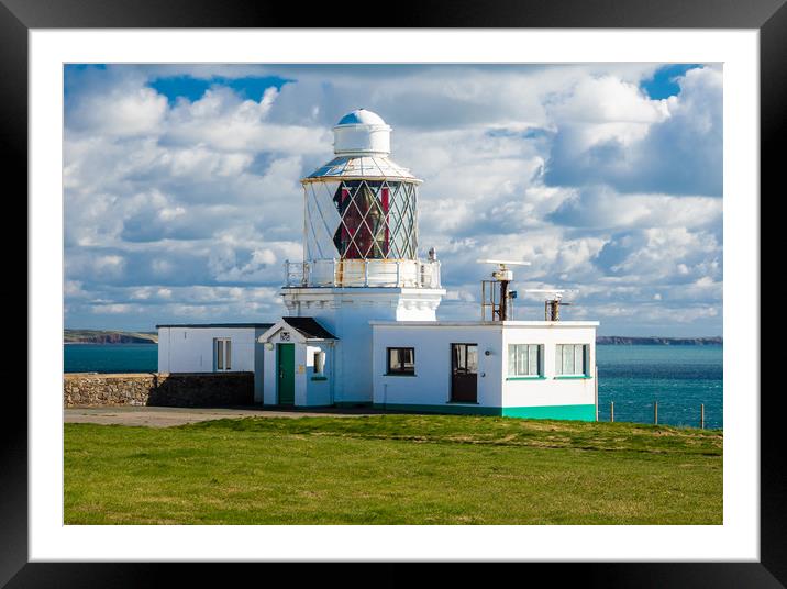St Ann's Lighthouse, Dale, Pembrokeshire. Framed Mounted Print by Colin Allen