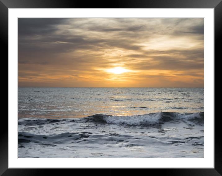 Newgale at Sunset. Framed Mounted Print by Colin Allen