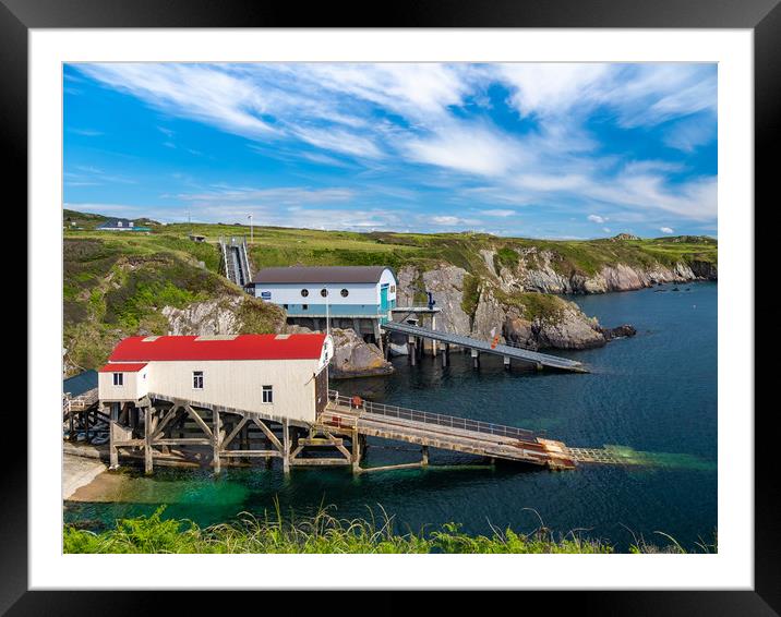 St Justinian's Lifeboat Station, Pembrokeshire. Framed Mounted Print by Colin Allen