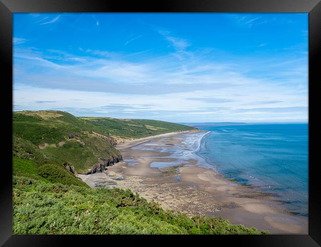 Marros Beach. Carmarthenshire, Wales. Framed Print by Colin Allen