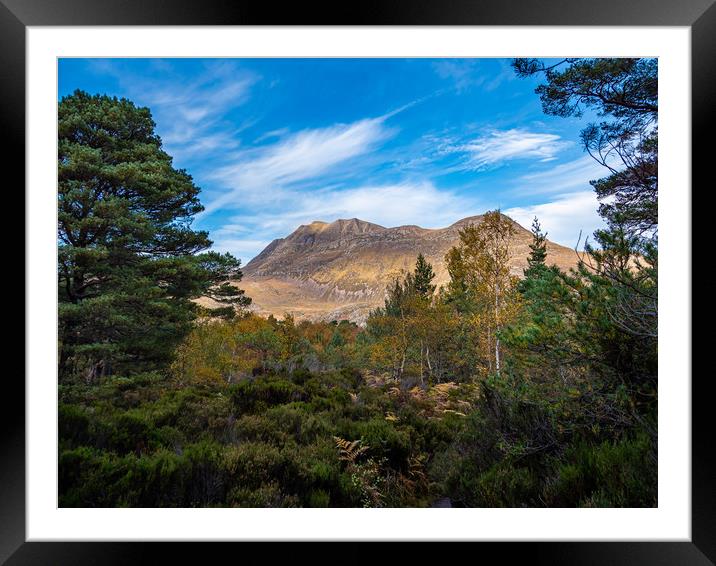 Slioch Mountain, Scotland. Framed Mounted Print by Colin Allen
