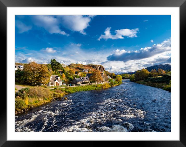 Poolewe and the River Ewe, Scotland. Framed Mounted Print by Colin Allen