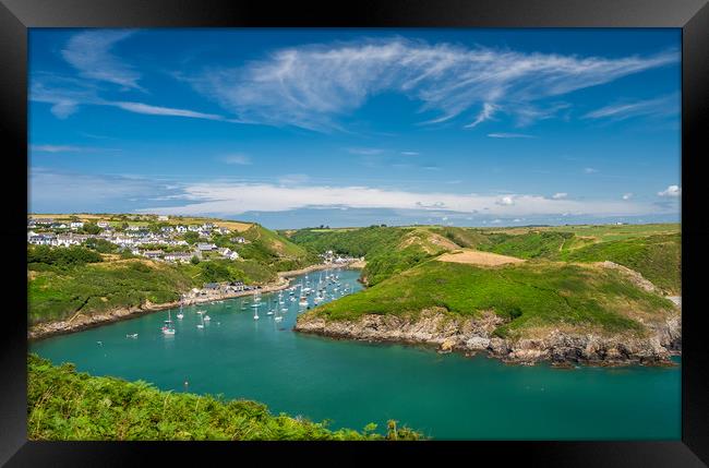 Quaint Solva Harbour Escape Framed Print by Colin Allen