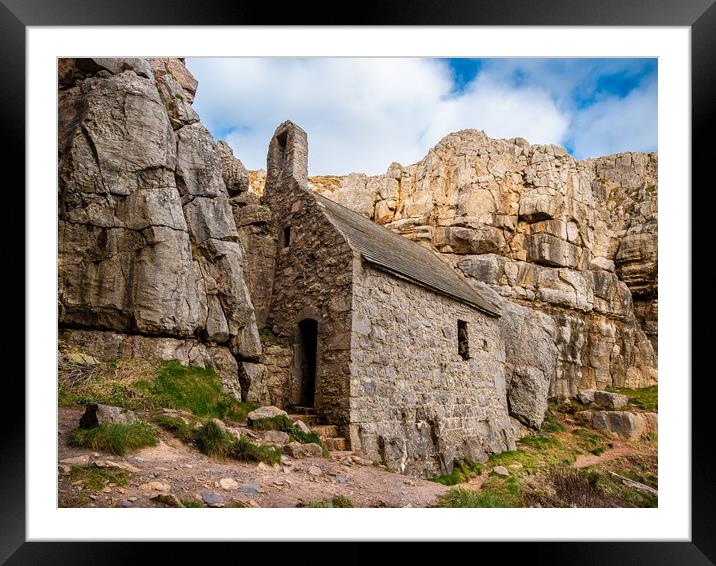 St Govans Chapel. Pembrokeshire, Wales. Framed Mounted Print by Colin Allen