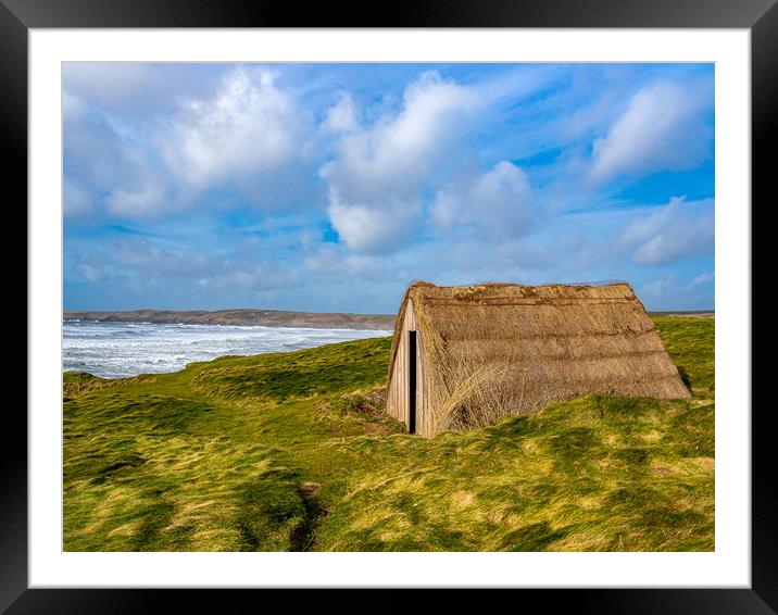 Freshwater West Seaweed Drying Hut, Pembrokeshire. Framed Mounted Print by Colin Allen