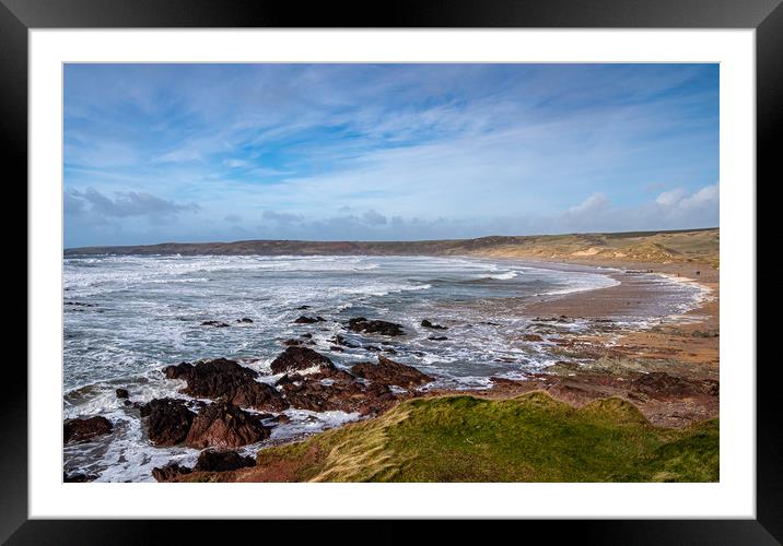 Freshwater West. Pembrokeshire, Wales. Framed Mounted Print by Colin Allen