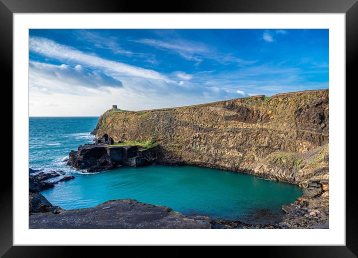 Blue Lagoon, Abereiddy, Pembrokeshire. Framed Mounted Print by Colin Allen