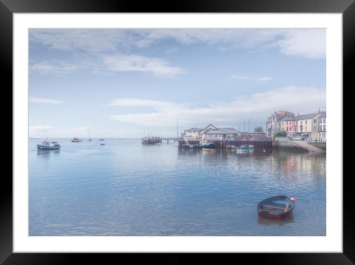 Misty Waterside Serenity at Aberdovey. Framed Mounted Print by Colin Allen