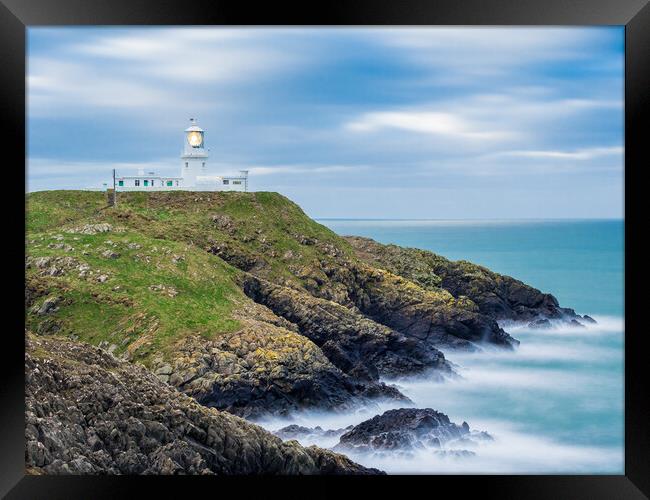 Strumble Head Lighthouse, Pembrokeshire, Wales. Framed Print by Colin Allen