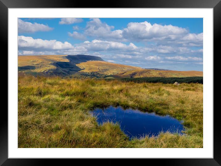 Penwyllt -  A view of the Black Mountain. Framed Mounted Print by Colin Allen