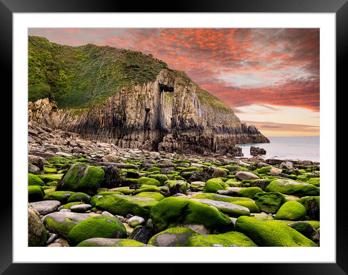 Church Doors, Skrinkle Haven, Pembrokeshire. Framed Mounted Print by Colin Allen