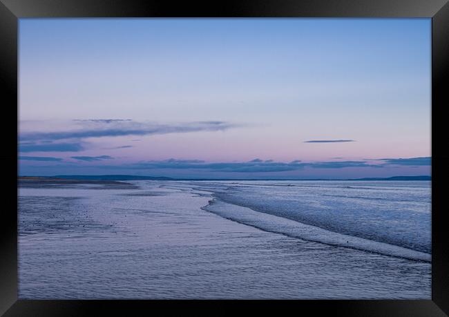 Pendine Beach at Sunset.   Framed Print by Colin Allen