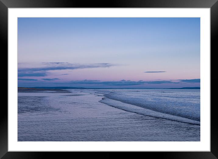 Pendine Beach at Sunset.   Framed Mounted Print by Colin Allen