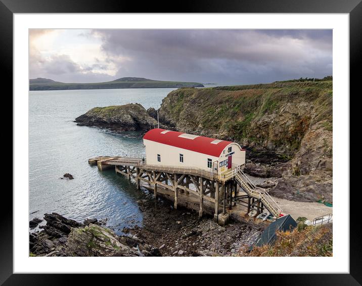 St Justinian's Lifeboat Station(Old) Pembrokeshire Framed Mounted Print by Colin Allen